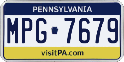 PA license plate MPG7679