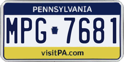 PA license plate MPG7681