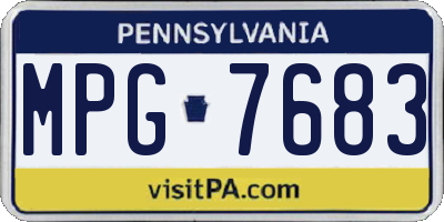 PA license plate MPG7683