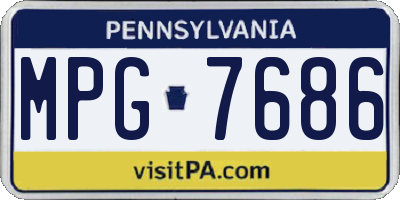 PA license plate MPG7686