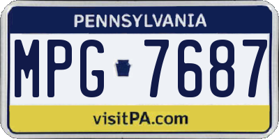 PA license plate MPG7687