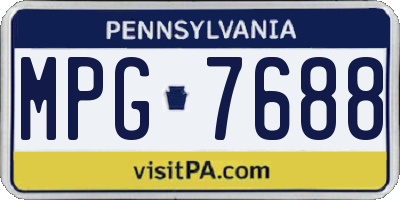 PA license plate MPG7688