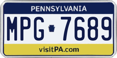 PA license plate MPG7689