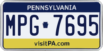 PA license plate MPG7695