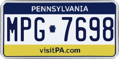 PA license plate MPG7698