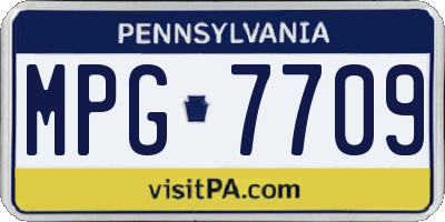 PA license plate MPG7709