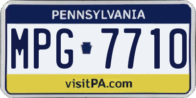 PA license plate MPG7710