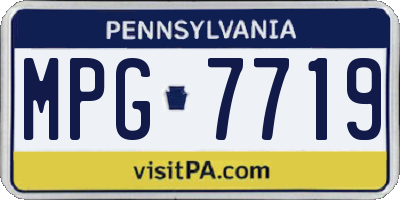 PA license plate MPG7719