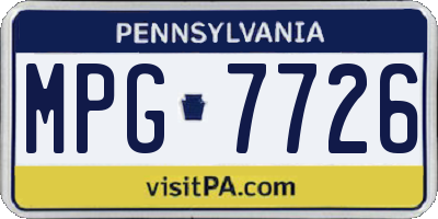 PA license plate MPG7726