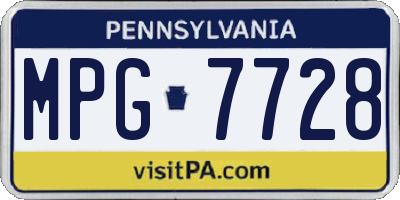 PA license plate MPG7728