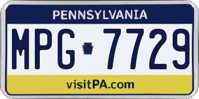 PA license plate MPG7729