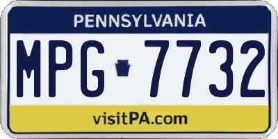 PA license plate MPG7732