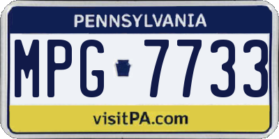 PA license plate MPG7733