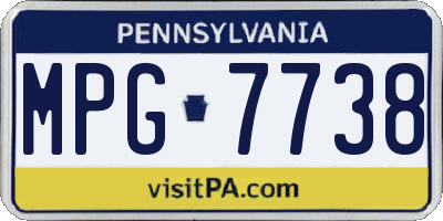 PA license plate MPG7738