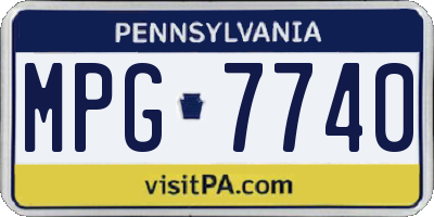 PA license plate MPG7740
