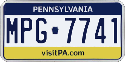 PA license plate MPG7741