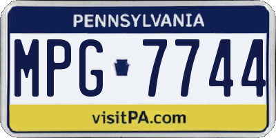 PA license plate MPG7744
