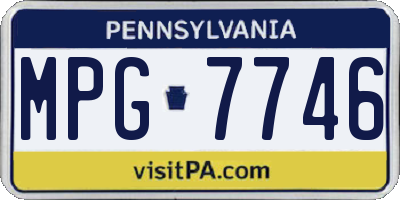 PA license plate MPG7746
