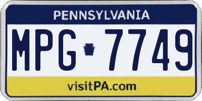 PA license plate MPG7749