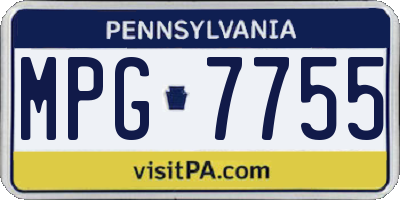 PA license plate MPG7755