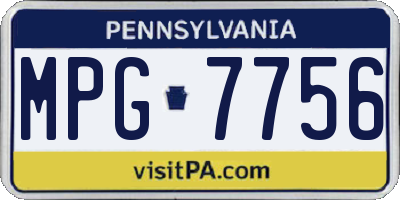 PA license plate MPG7756