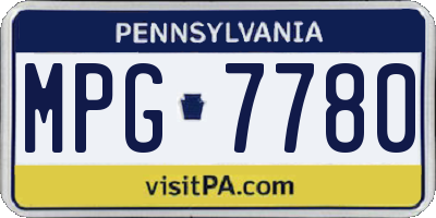 PA license plate MPG7780