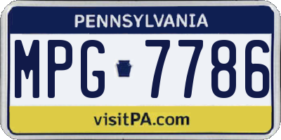 PA license plate MPG7786