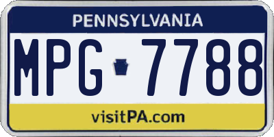PA license plate MPG7788