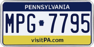 PA license plate MPG7795