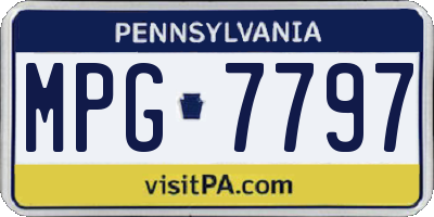 PA license plate MPG7797