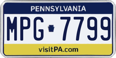 PA license plate MPG7799
