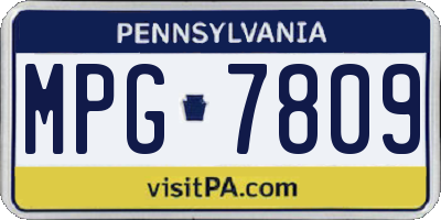 PA license plate MPG7809