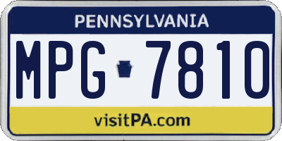 PA license plate MPG7810