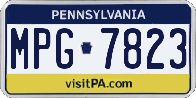 PA license plate MPG7823