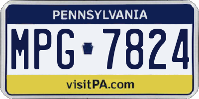 PA license plate MPG7824