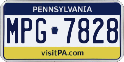 PA license plate MPG7828