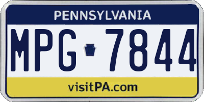 PA license plate MPG7844