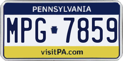 PA license plate MPG7859
