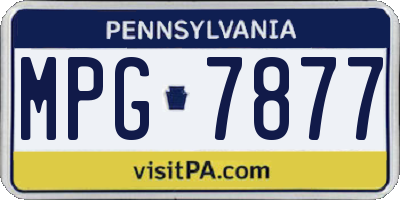 PA license plate MPG7877