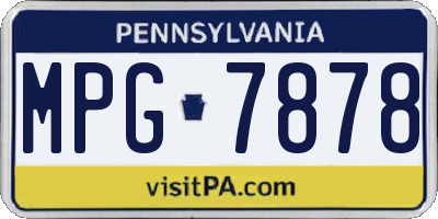 PA license plate MPG7878
