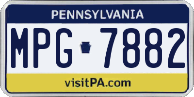 PA license plate MPG7882