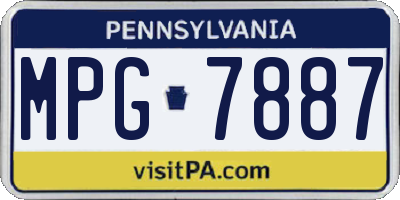 PA license plate MPG7887