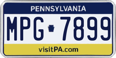 PA license plate MPG7899