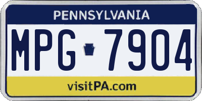 PA license plate MPG7904