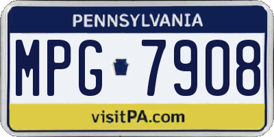 PA license plate MPG7908