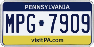 PA license plate MPG7909
