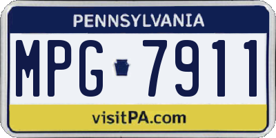 PA license plate MPG7911