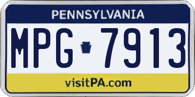 PA license plate MPG7913