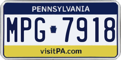 PA license plate MPG7918