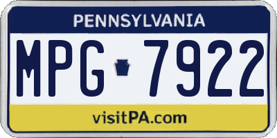 PA license plate MPG7922